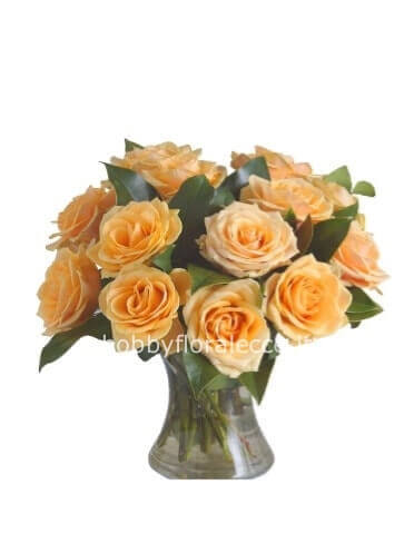Bouquet di rose arancio
